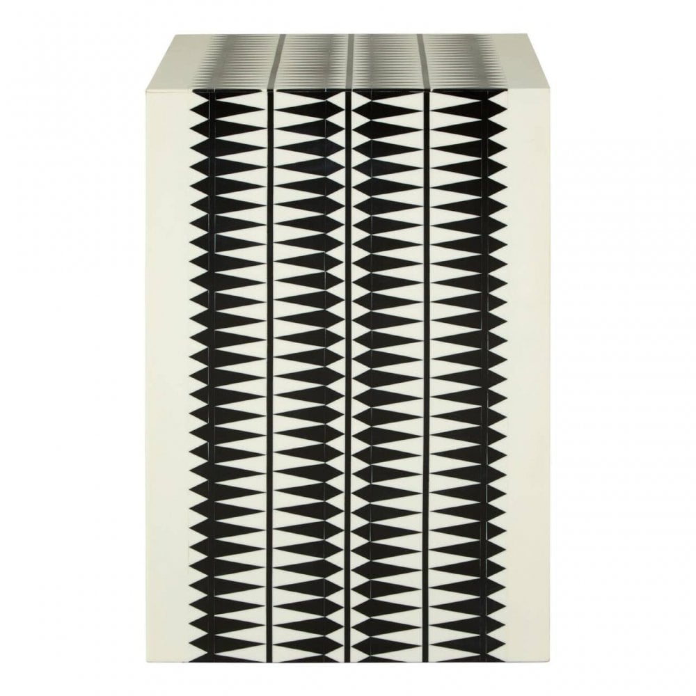 Quincy Black And White Stool