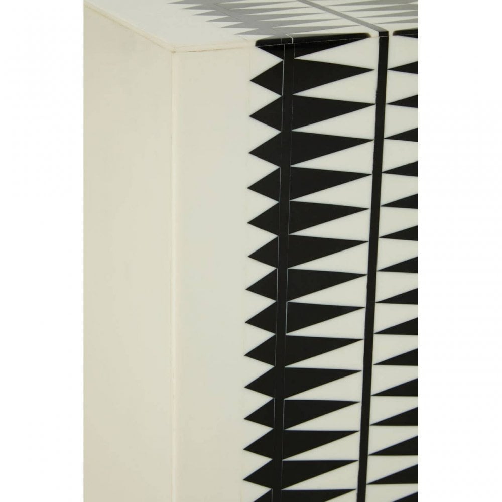 Quincy Black And White Stool