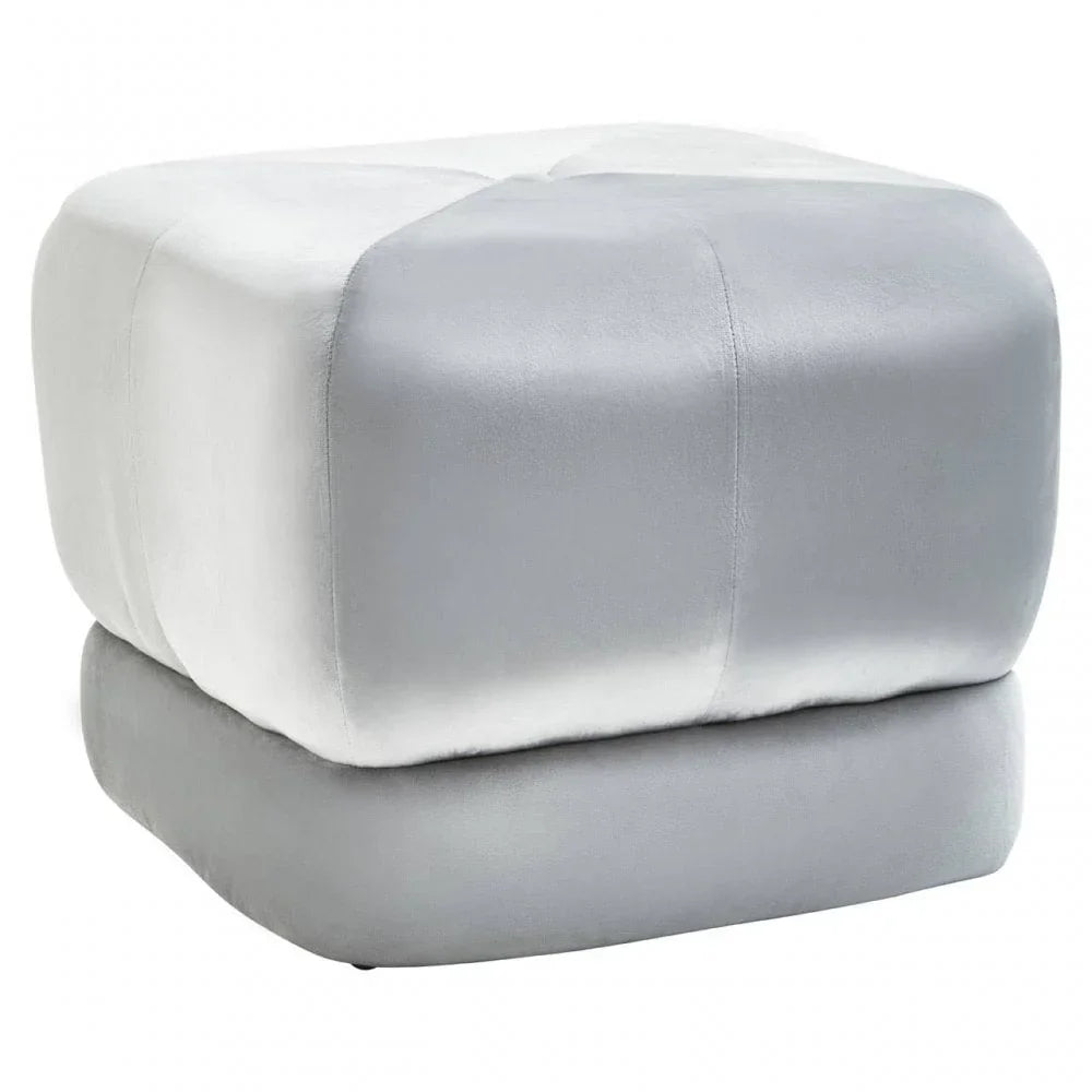 Livia Grey Velvet Stool