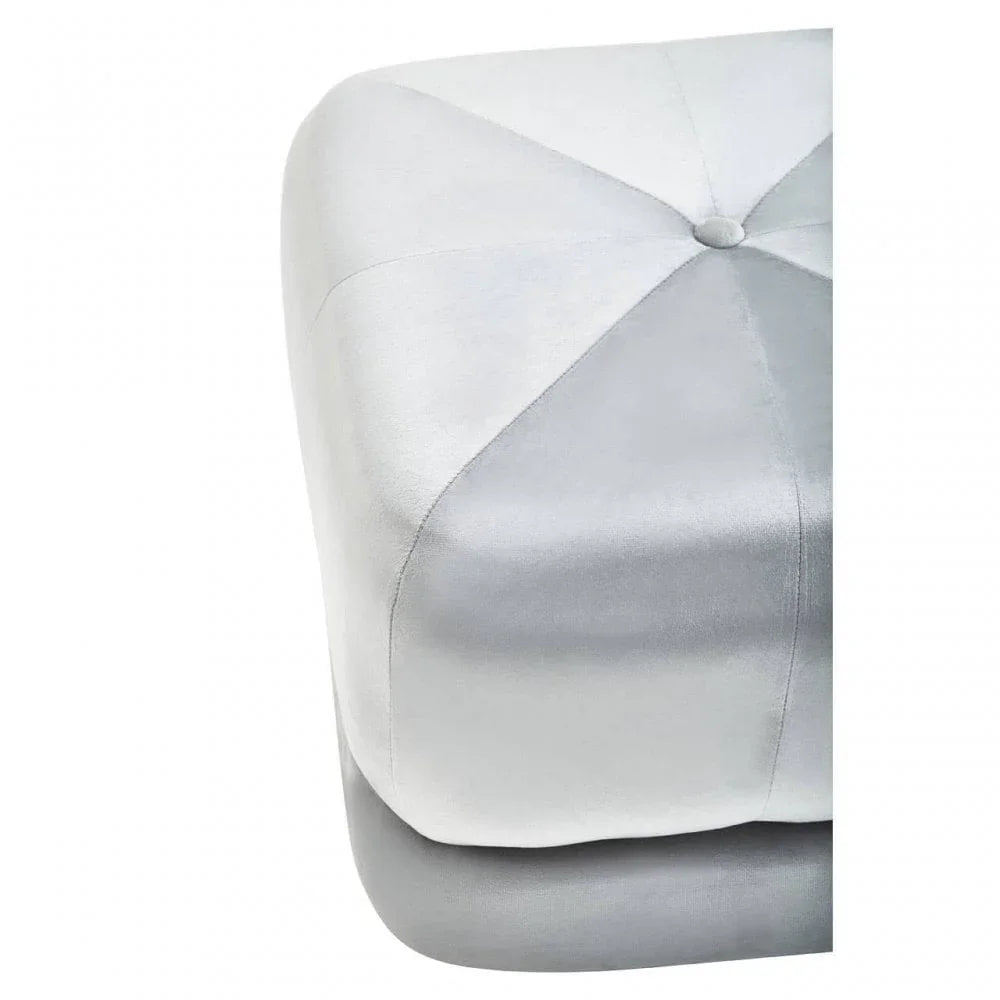 Livia Grey Velvet Stool