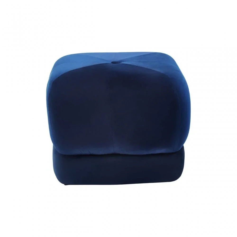 Livia Midnight Blue Velvet Stool