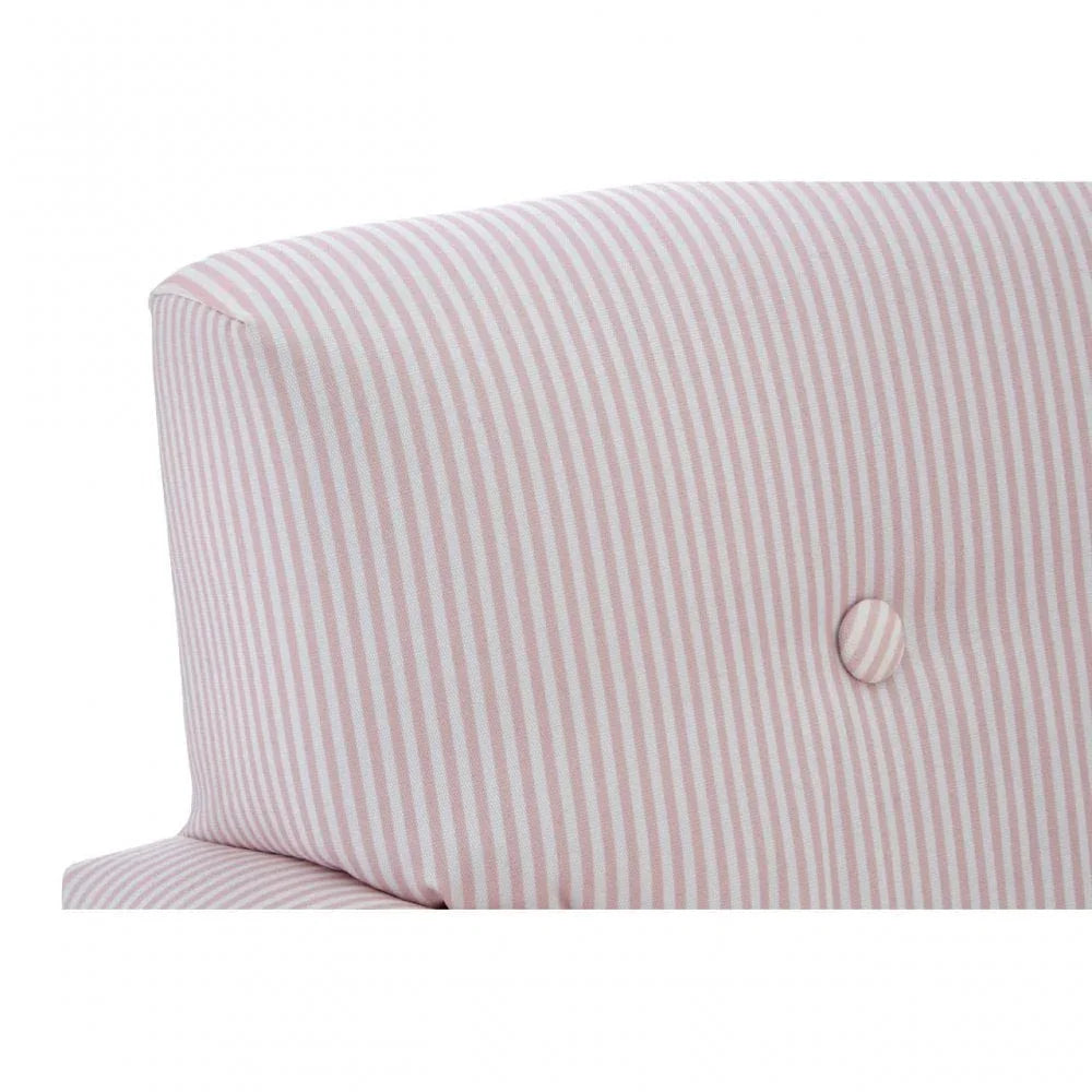 Brayden Pink And White Stripe Rocker With Footstool