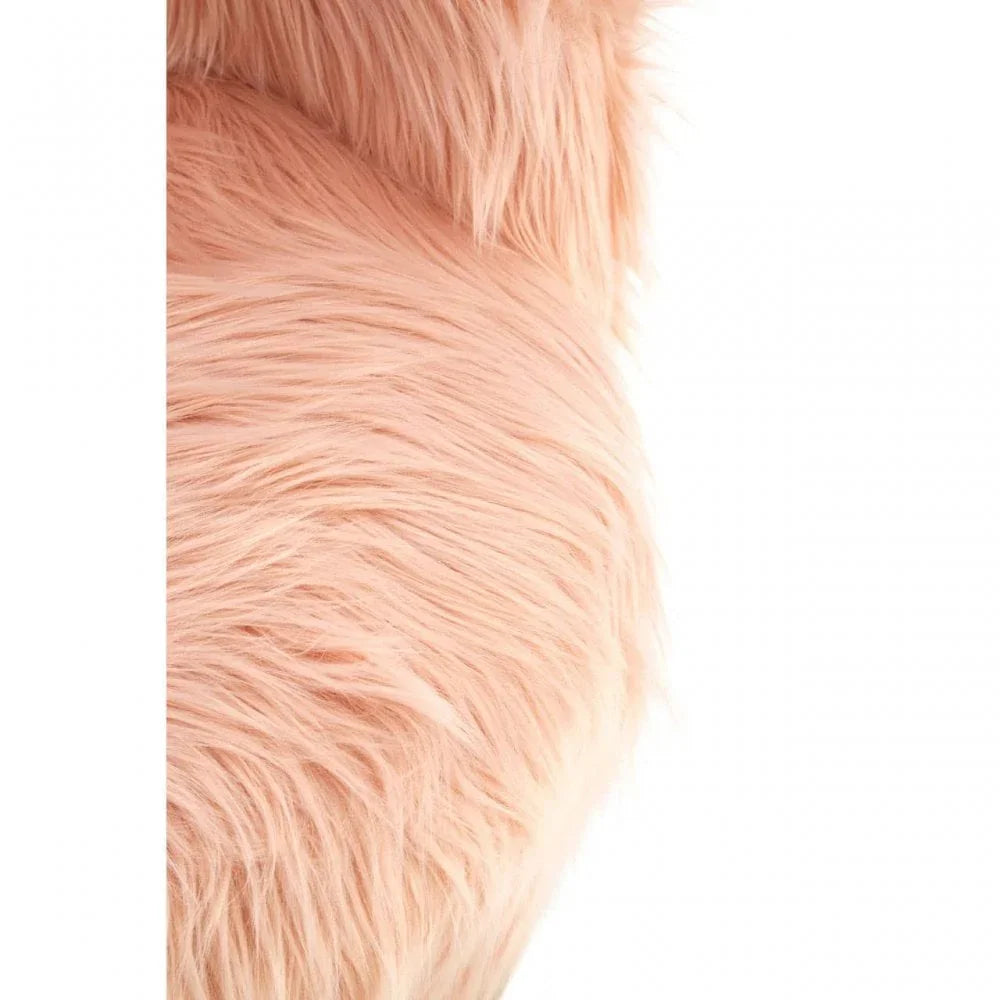 Brayden Pink Faux Fur Chair