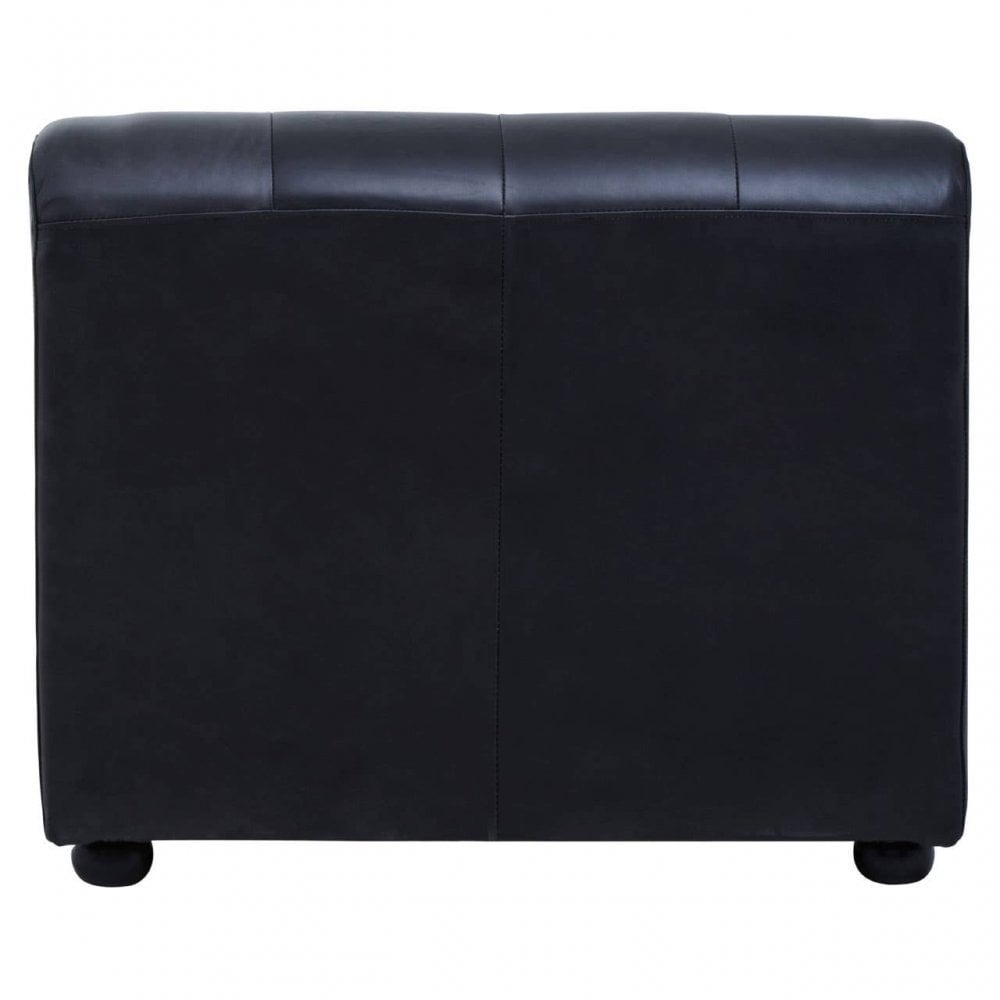 Hudson Armless Distressed Slate Leather Sofa Chair