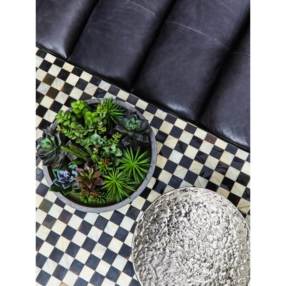 Hudson Armless Distressed Slate Leather Sofa Chair