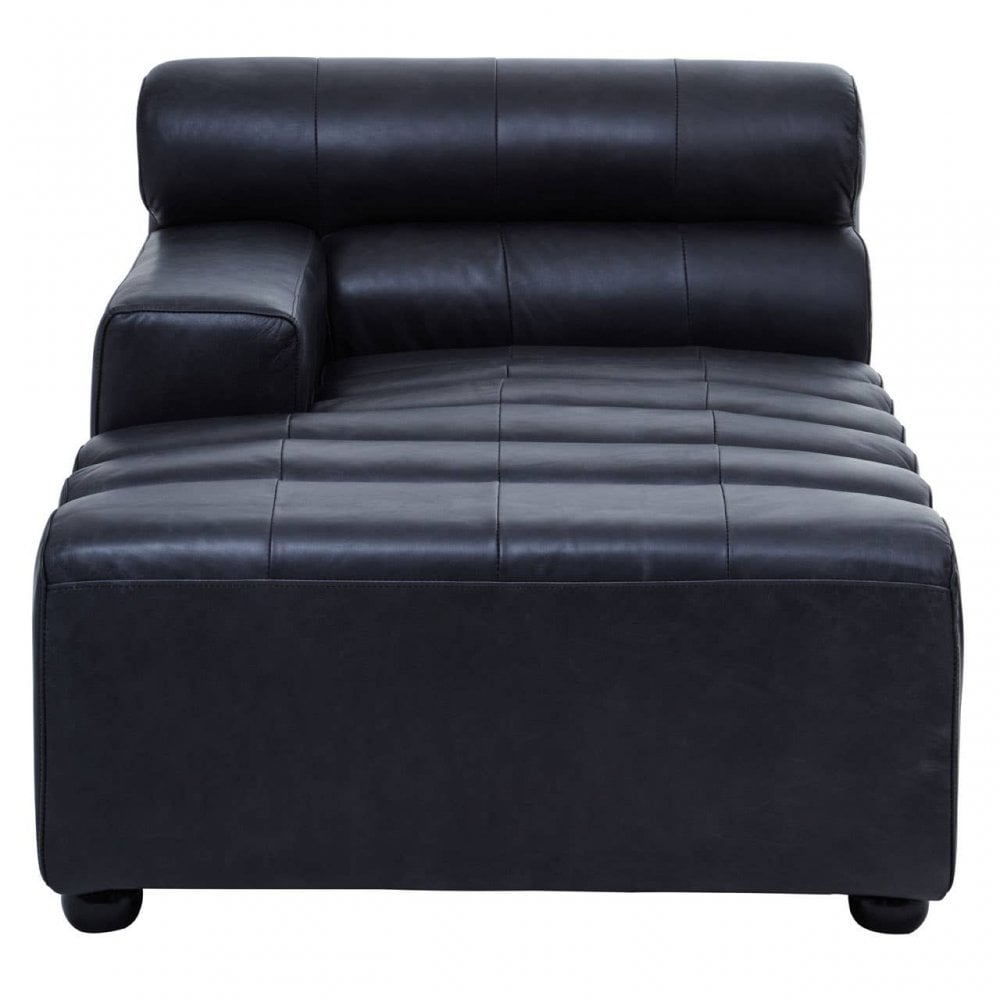 Hudson Right Arm Leather Chaise Sofa