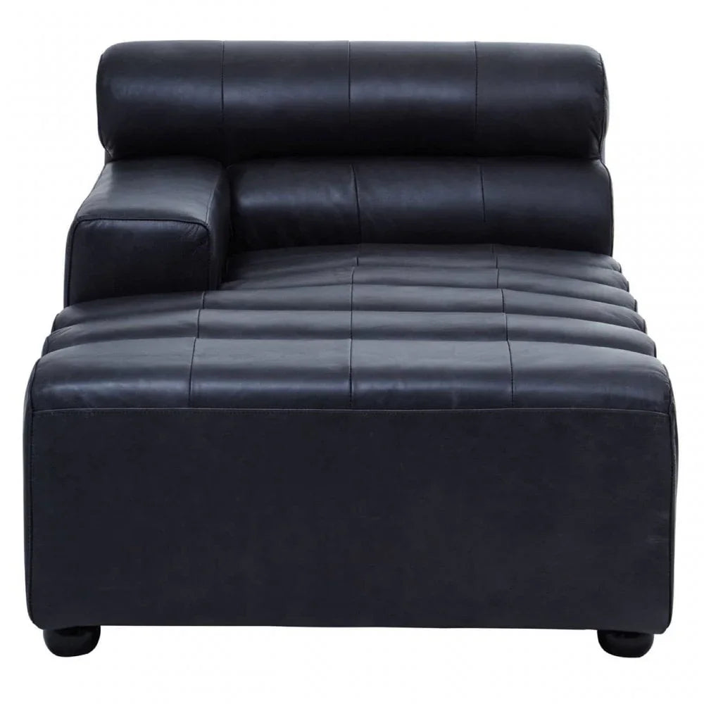 Hudson Right Arm Leather Chaise Sofa