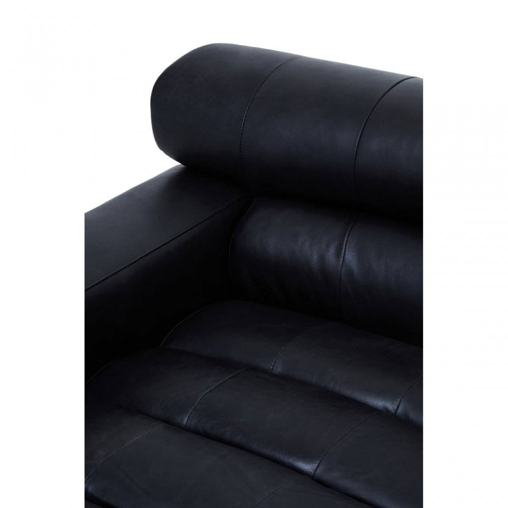 Hudson Right Arm Leather Chaise Sofa