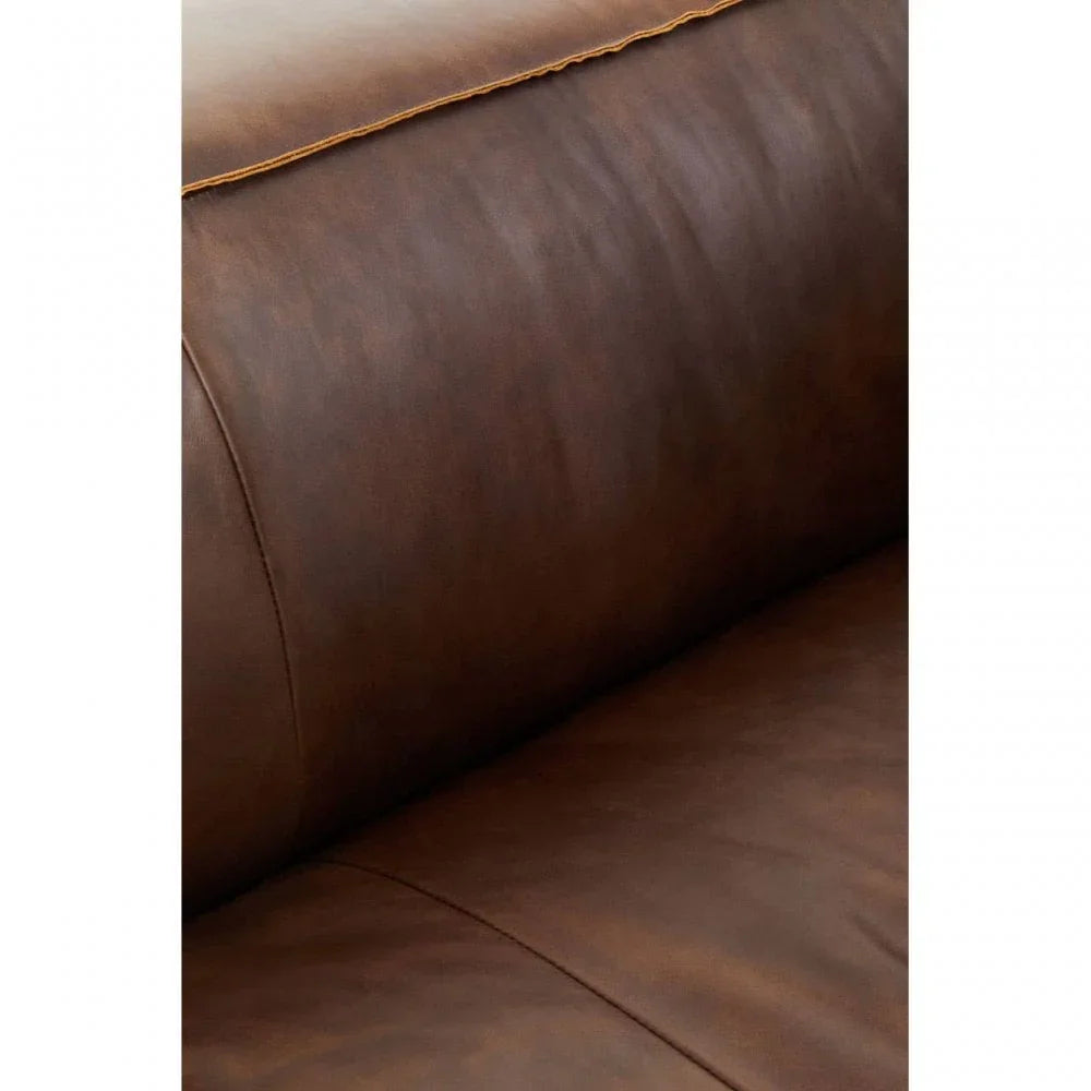 Hudson Two Seater Mexico Brown Leather Sofa