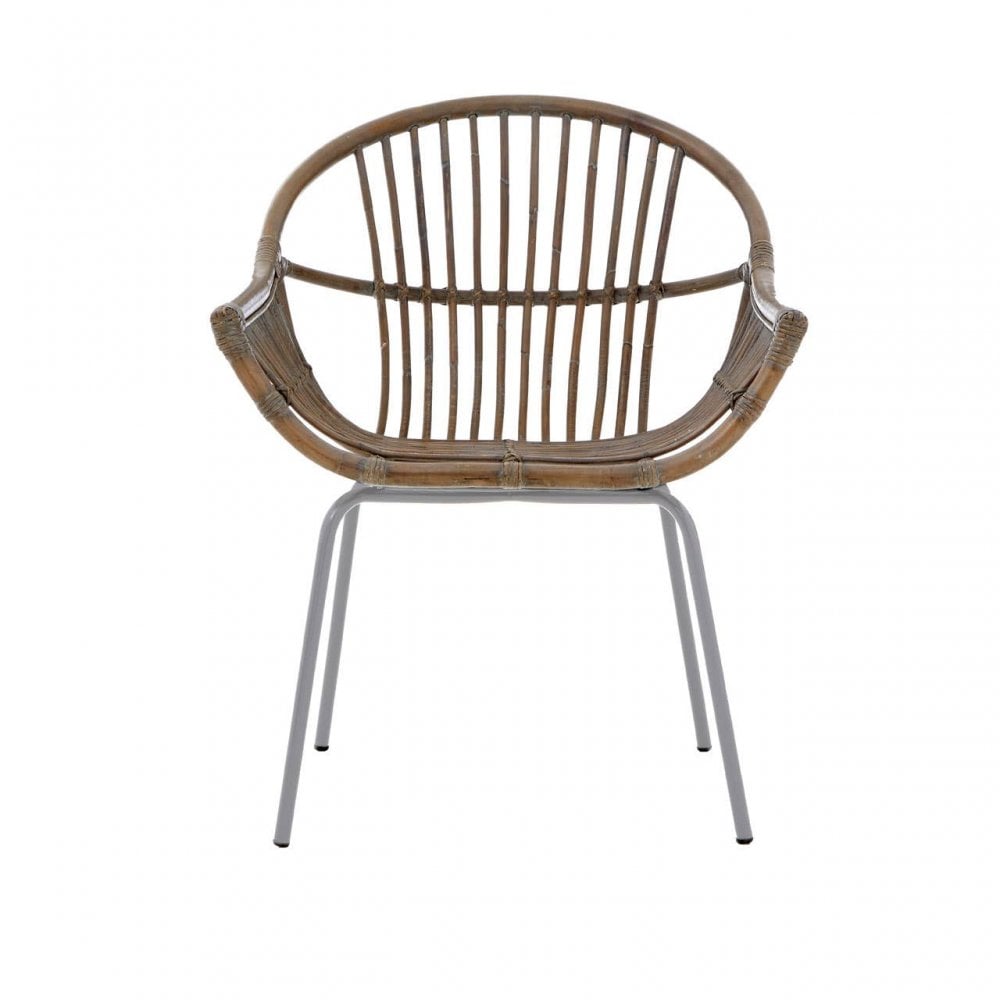 Brixton Grey Wash Natural Rattan Chair