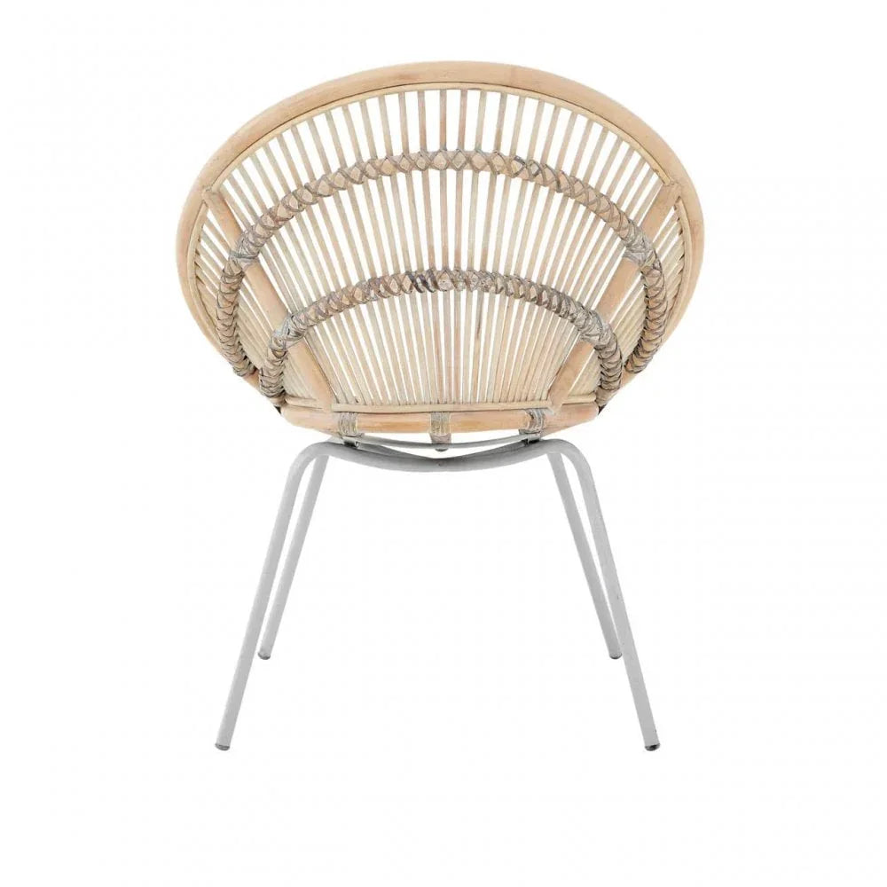 Brixton White Washed Natural Rattan Chair