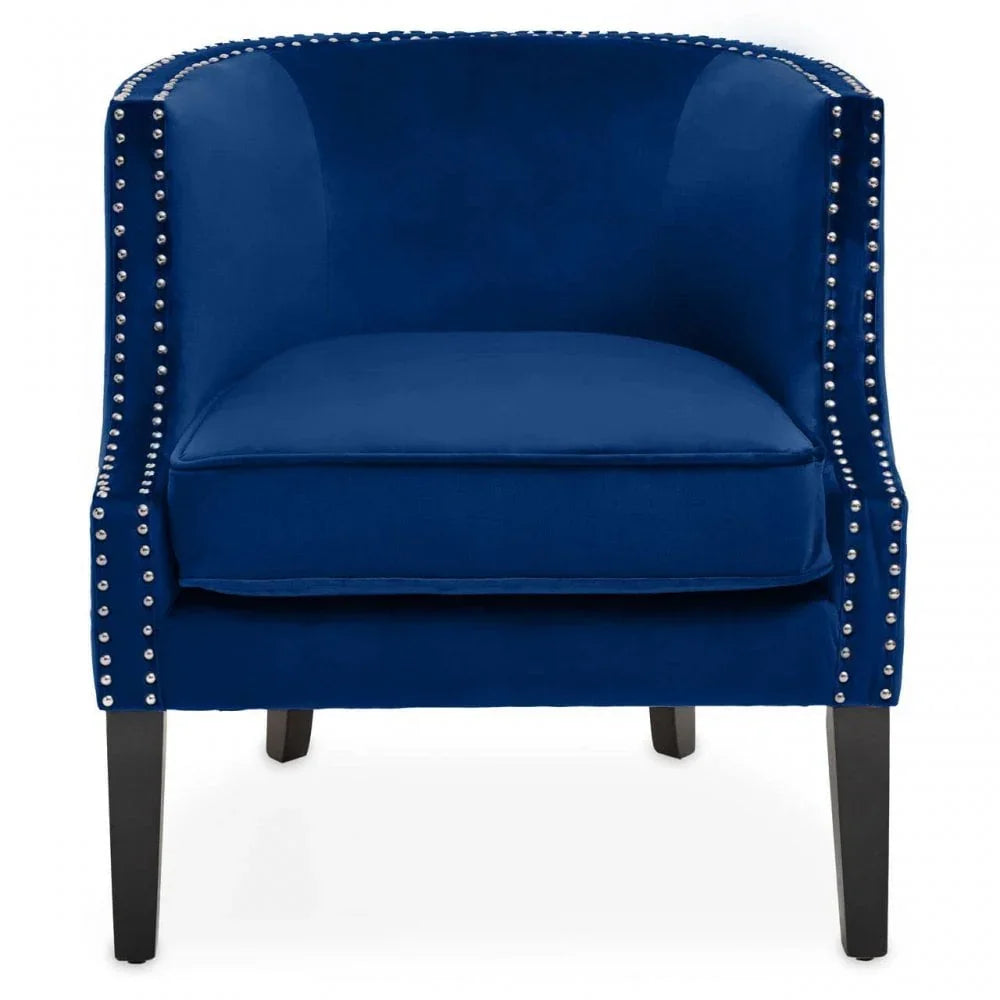 Elyse Velvet Studded Chair