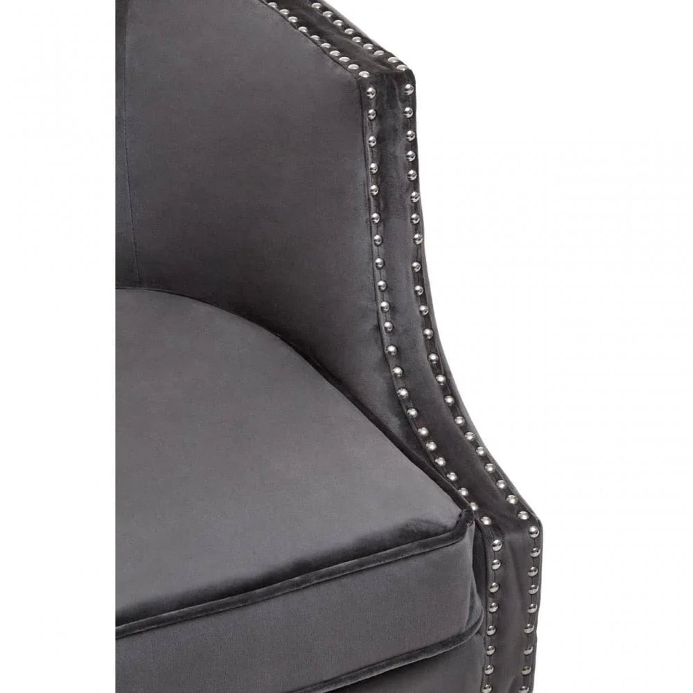 Elyse Velvet Studded Chair