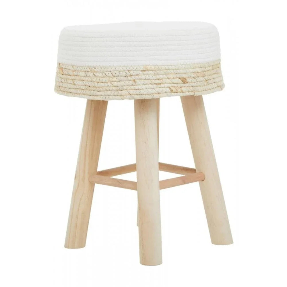 Marlow Natural and White Stool