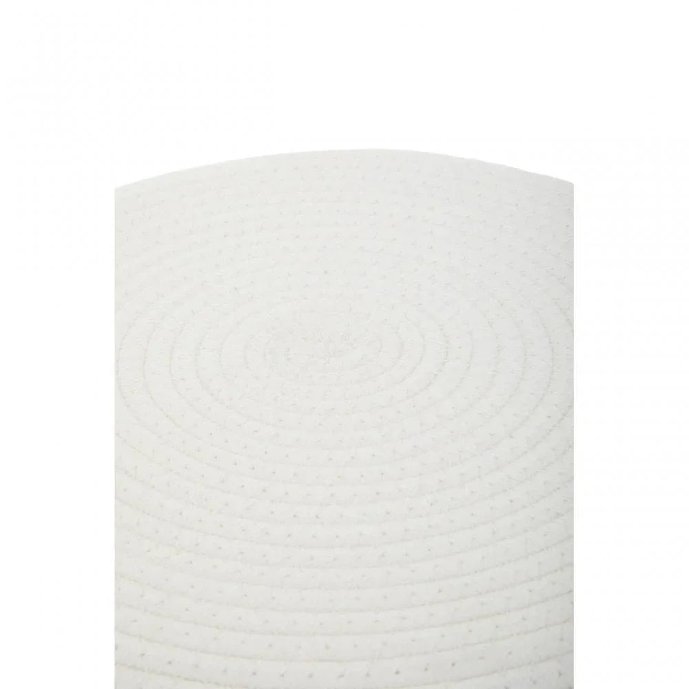 Marlow White Cotton Rope Stool