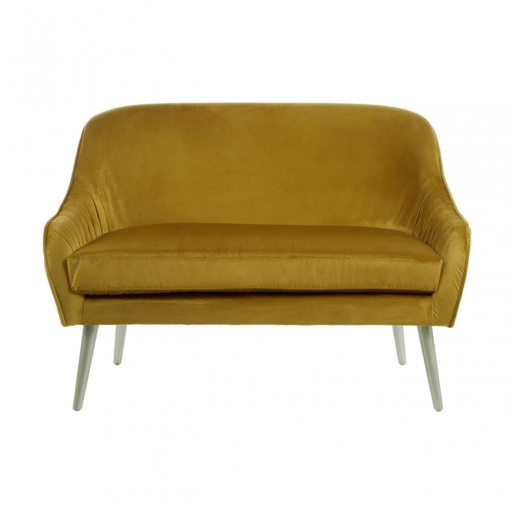 Remington Mustard Velvet Sofa