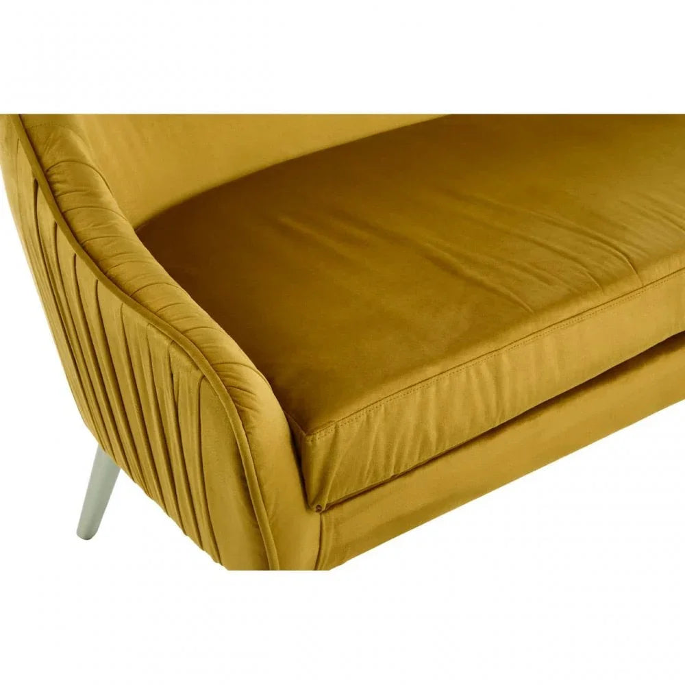 Remington Mustard Velvet Sofa