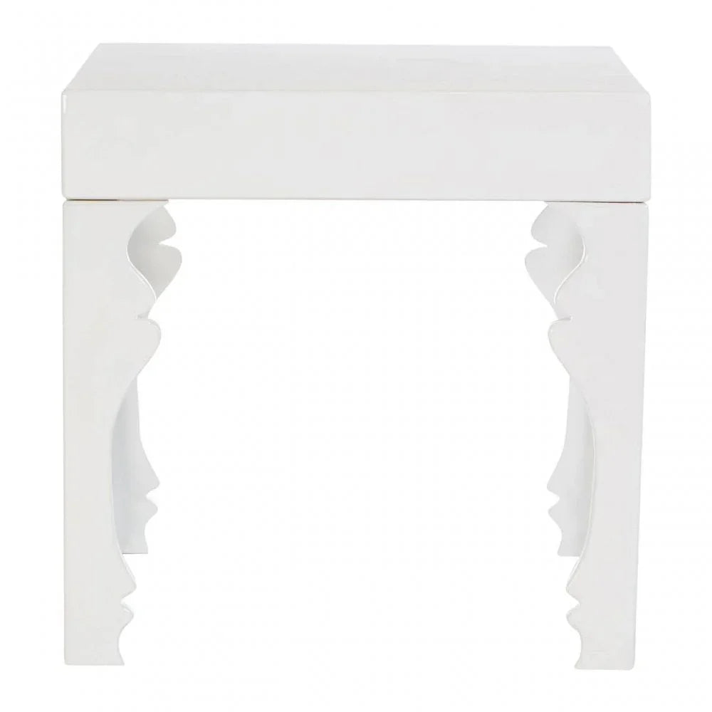 Winston White High Gloss Side Table