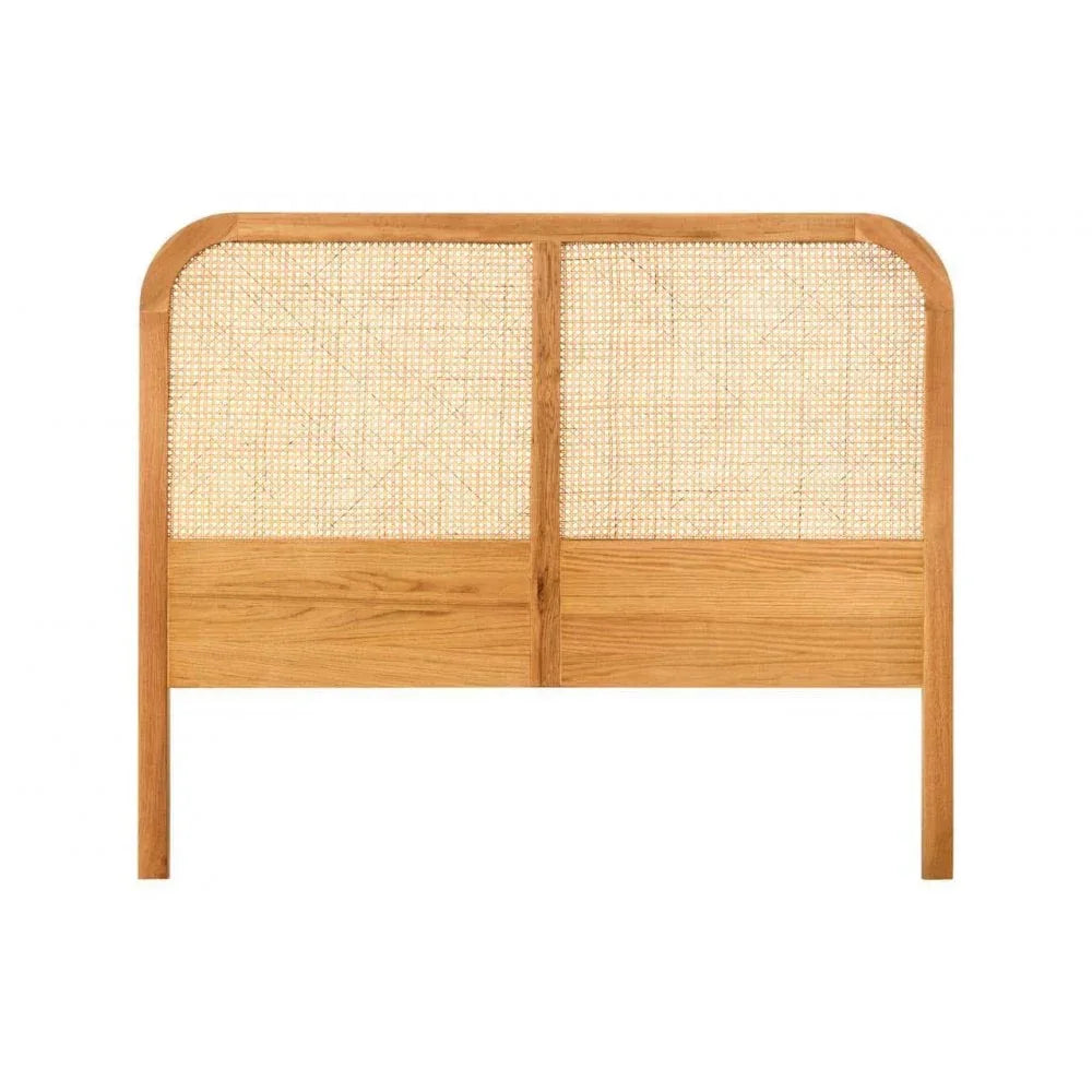 Elmwood Natural Rattan And Oak Headboard