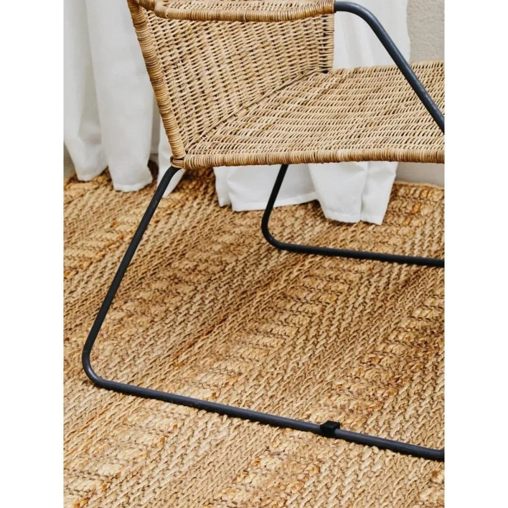 Oceana Angled Design Natural Rattan Chair