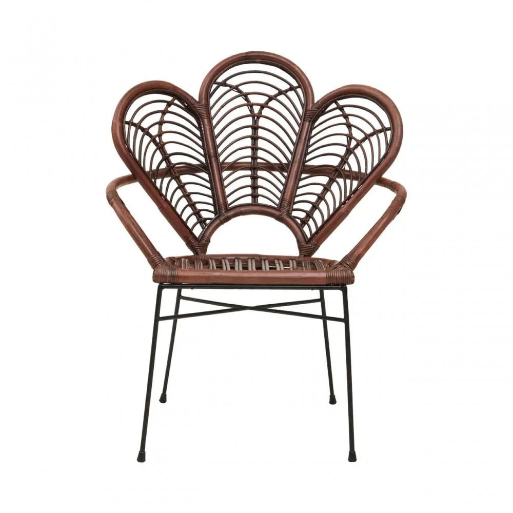 Oceana Brown Natural Rattan Chair