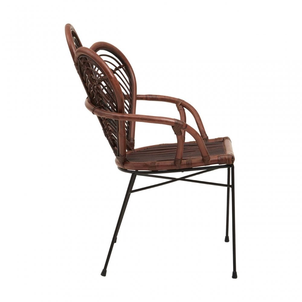 Oceana Brown Natural Rattan Chair