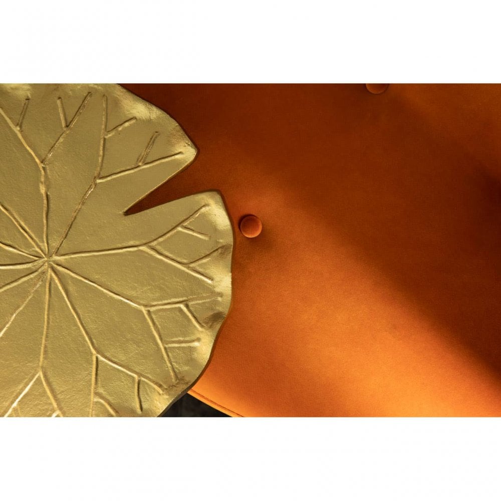 Bedford Orange Velvet Footstool