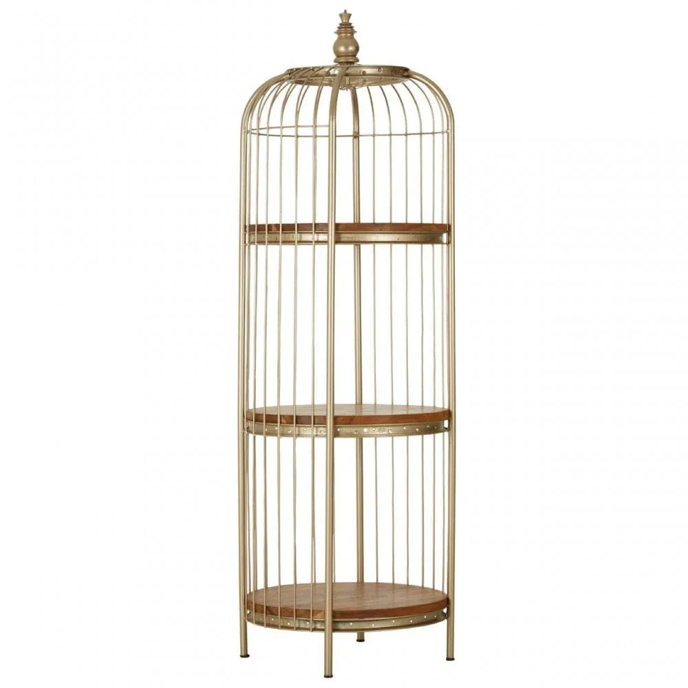 Cameron 3 Tier Champagne Gold Birdcage Unit