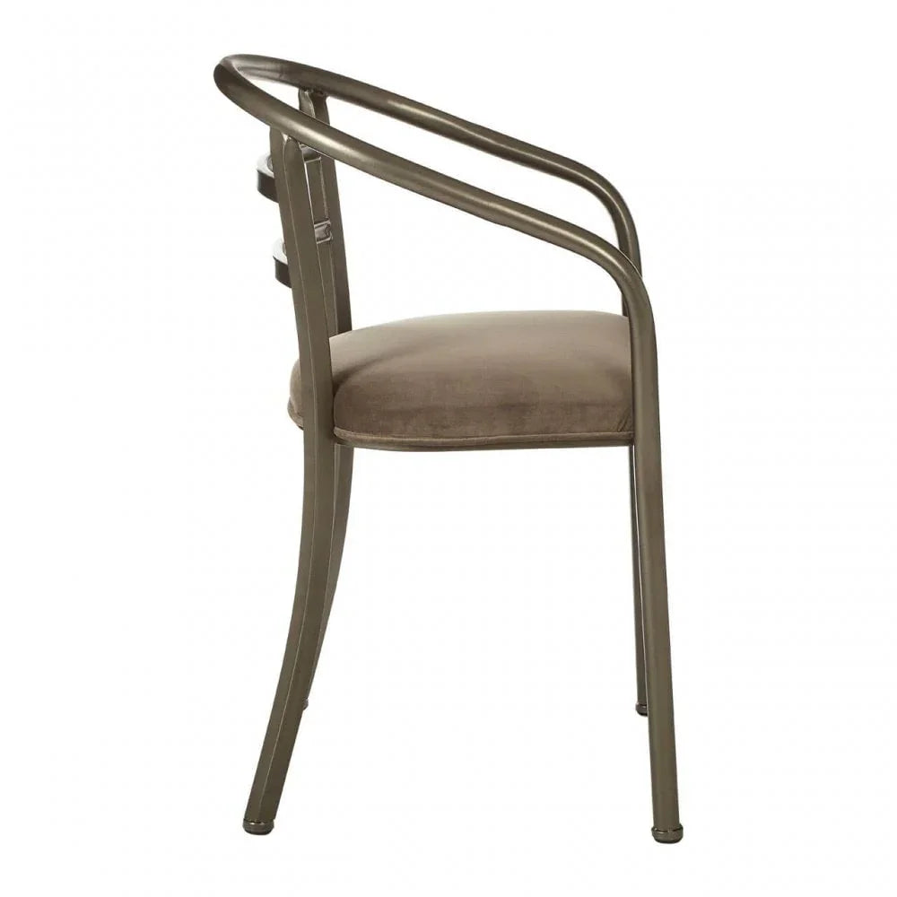 Foundry Armchair With Curved Backrest