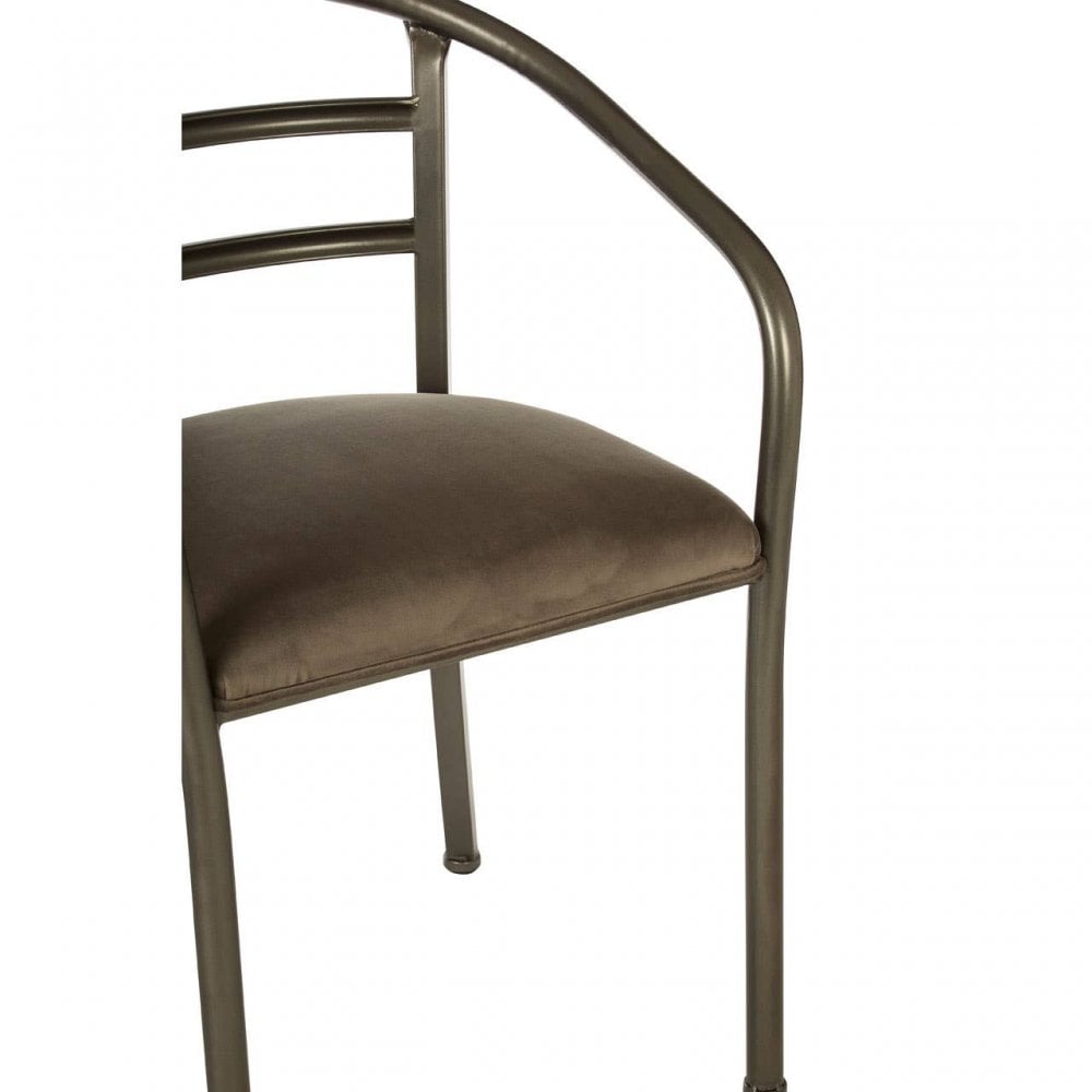 Foundry Armchair With Curved Backrest