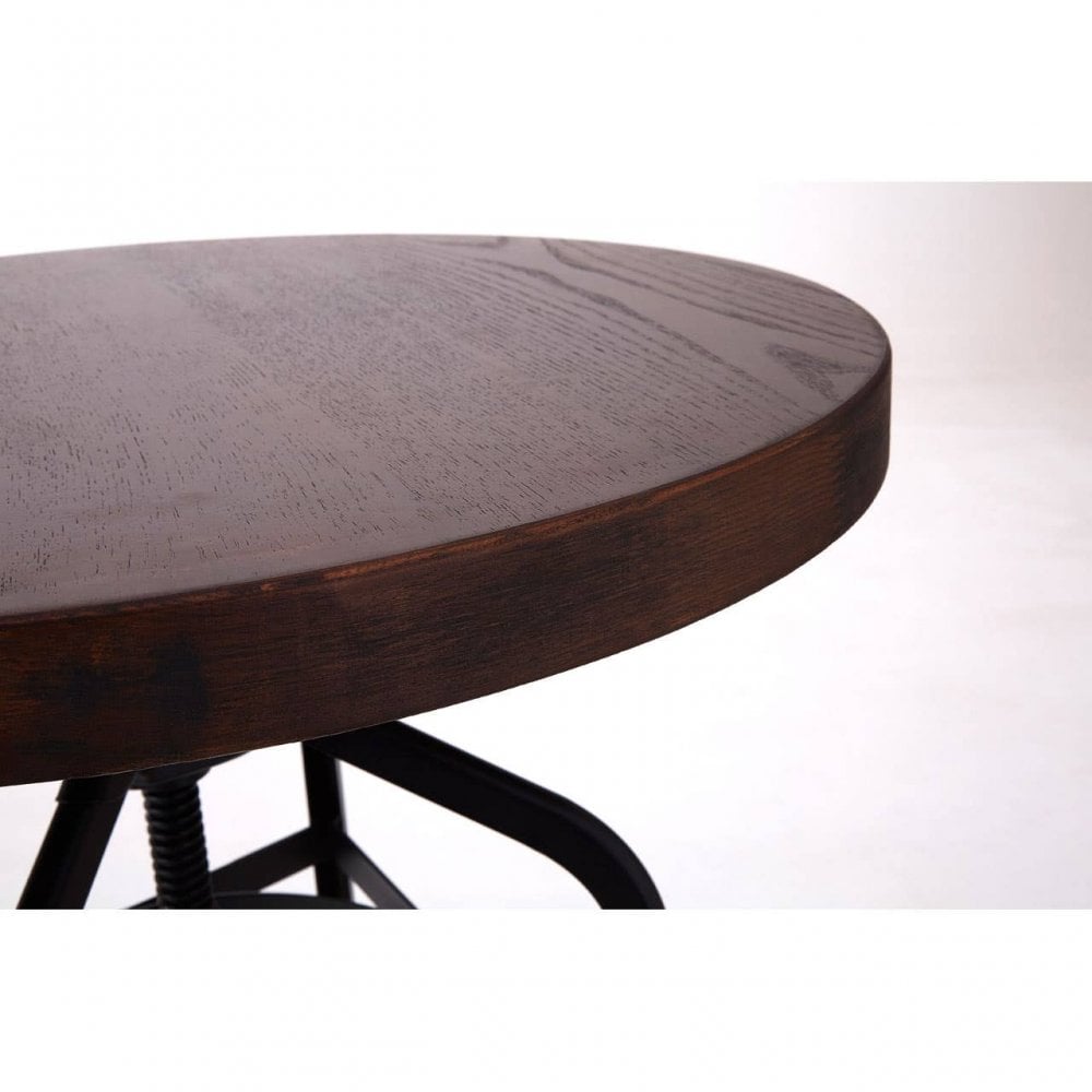 Foundry Walnut And Black Metal Bar Table
