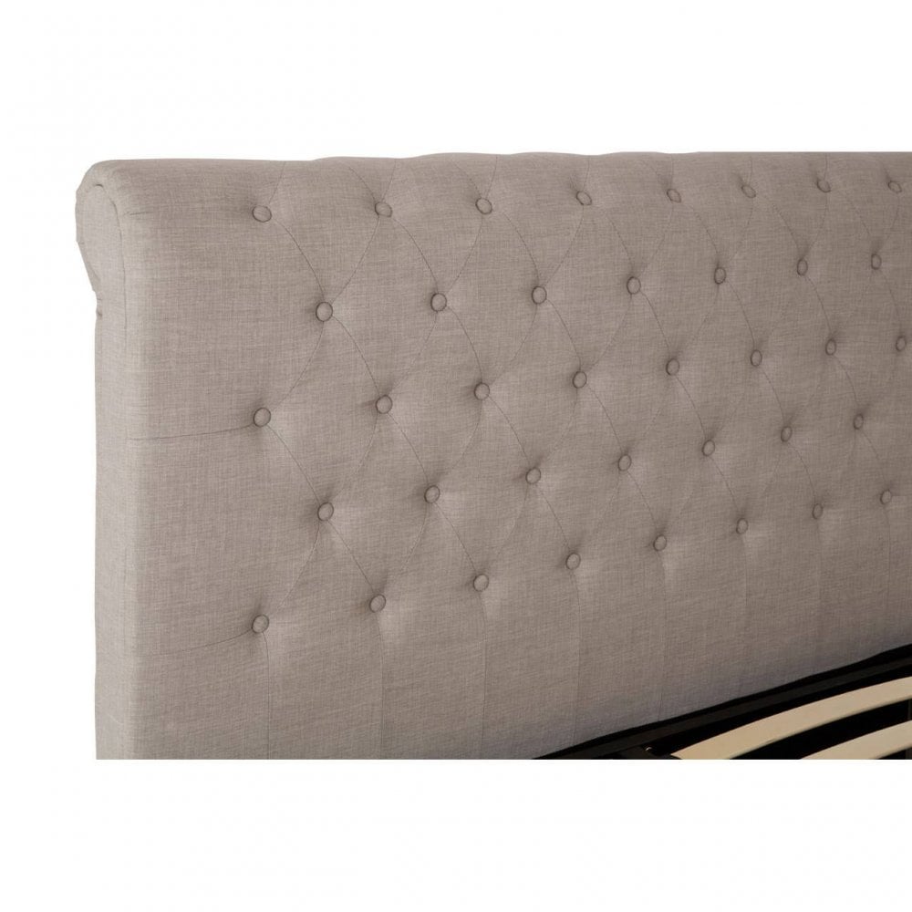 Astoria Light Grey Double Ottoman Bed