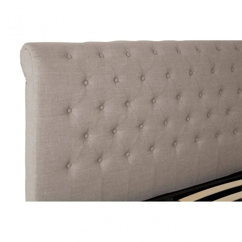Astoria Light Grey Double Ottoman Bed