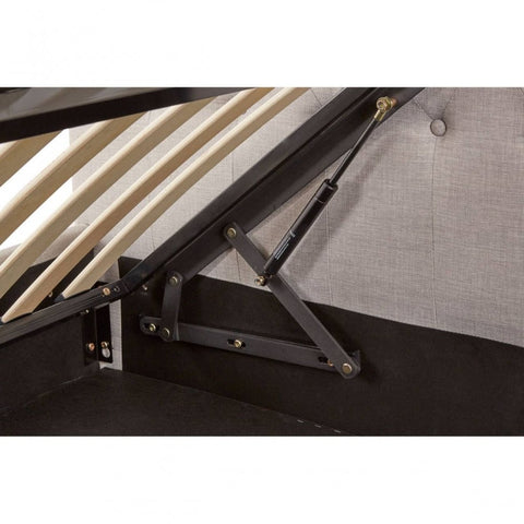 Astoria Light Grey Double Ottoman Bed