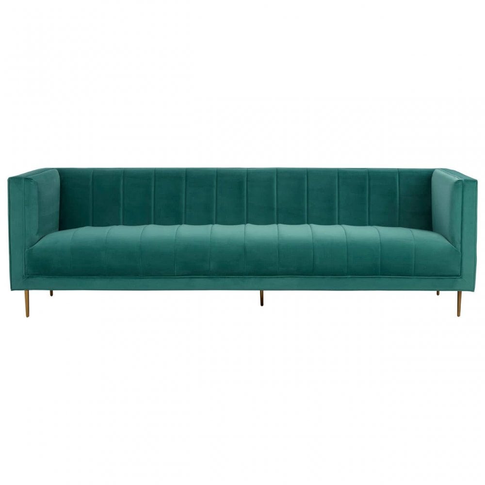 Sereno 3 Seat Green Sofa