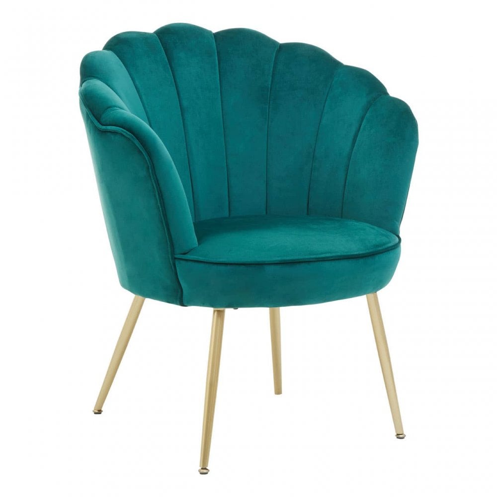Marlow Velvet Scalloped Chair