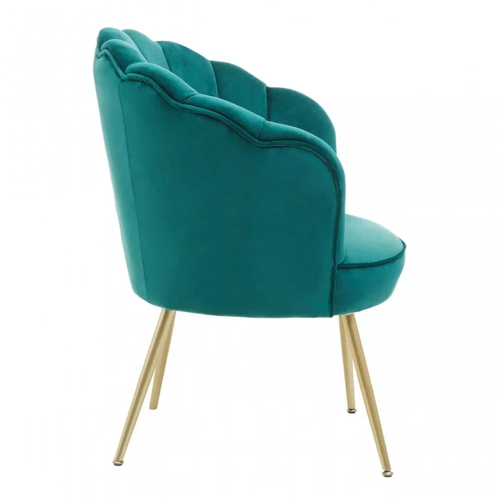 Marlow Velvet Scalloped Chair