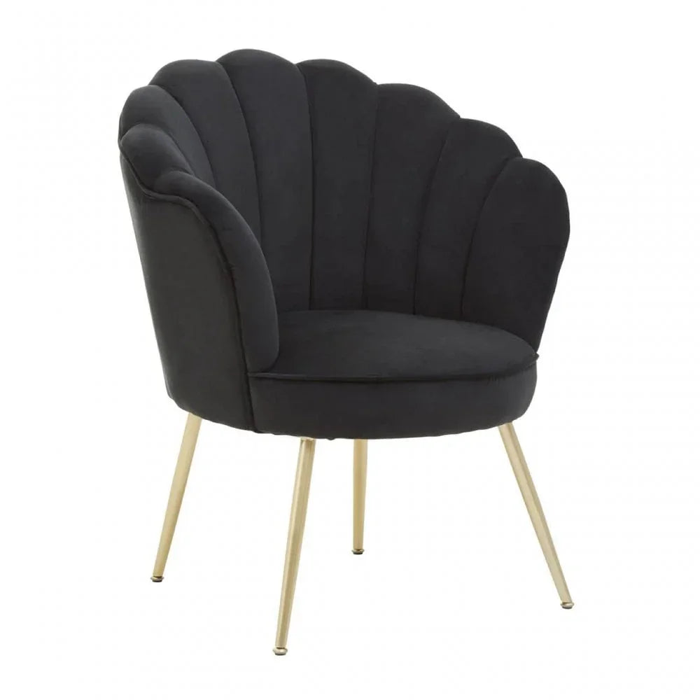Marlow Velvet Scalloped Chair
