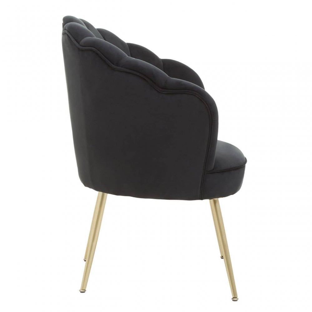 Marlow Velvet Scalloped Chair