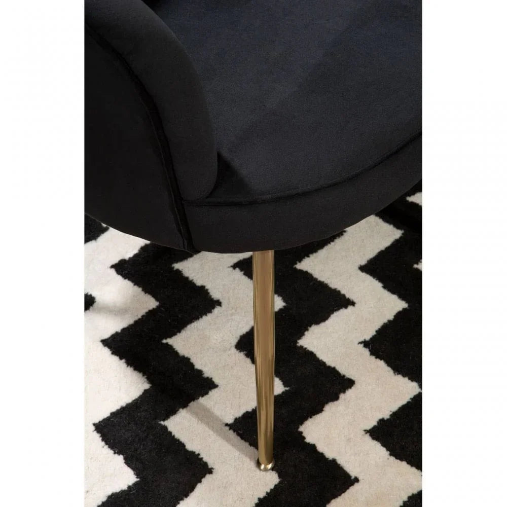 Marlow Velvet Scalloped Chair