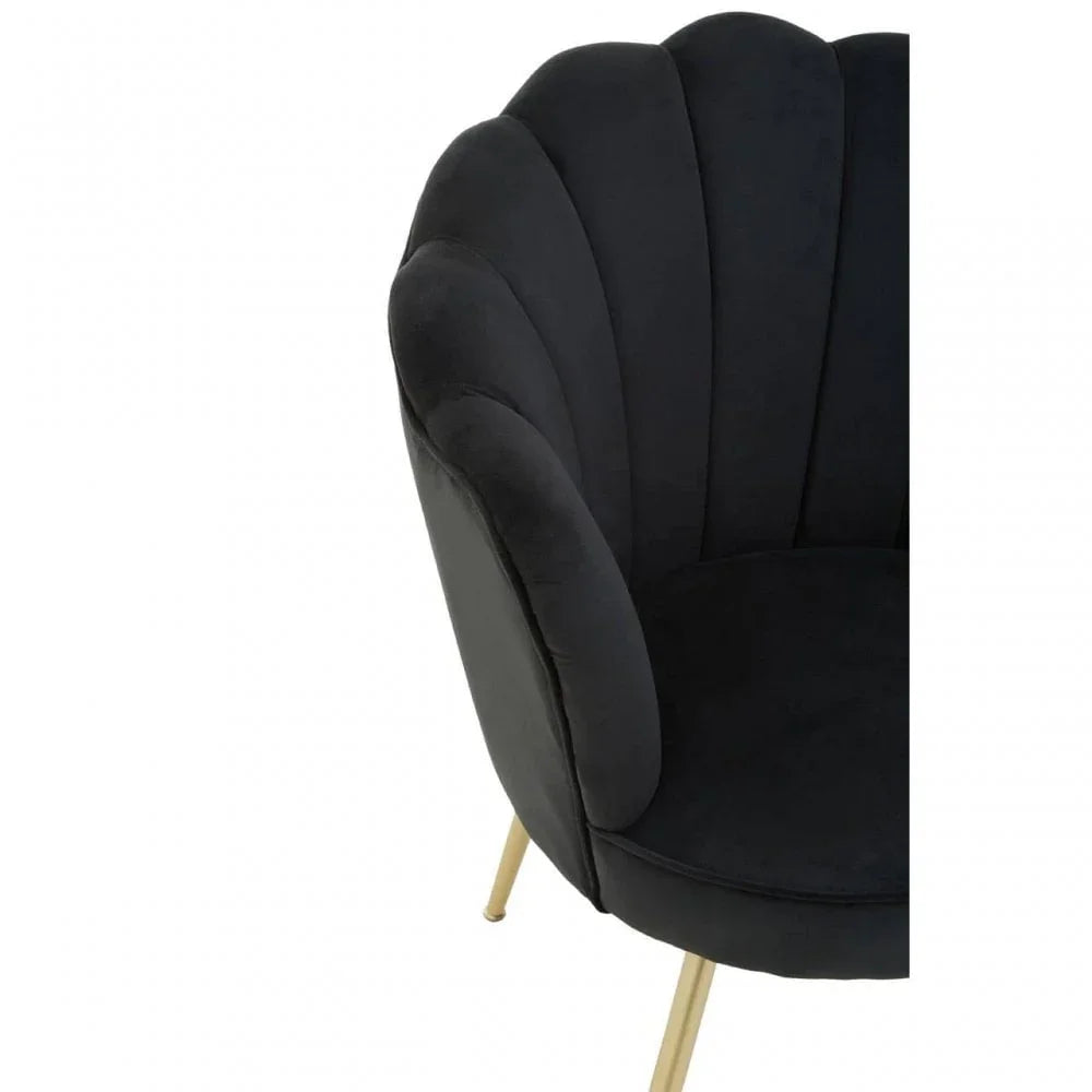 Marlow Velvet Scalloped Chair
