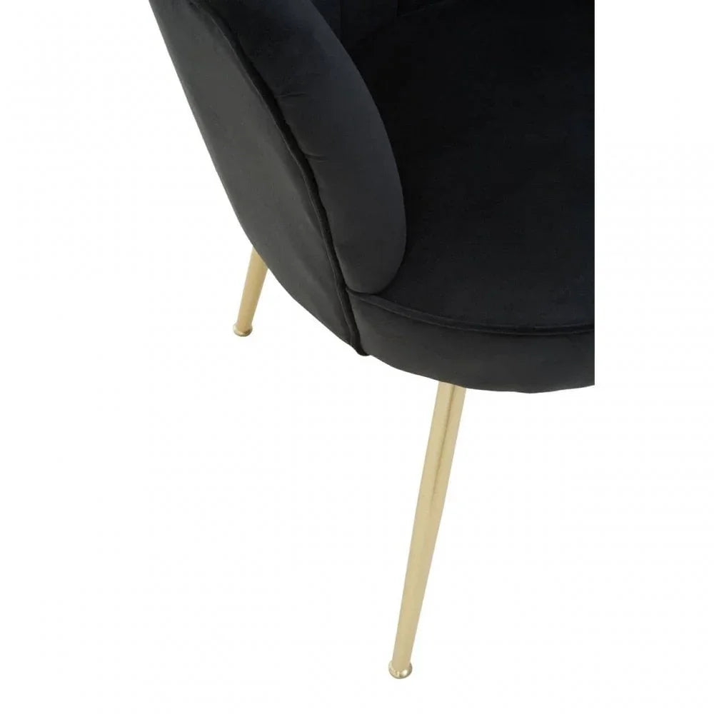 Marlow Velvet Scalloped Chair