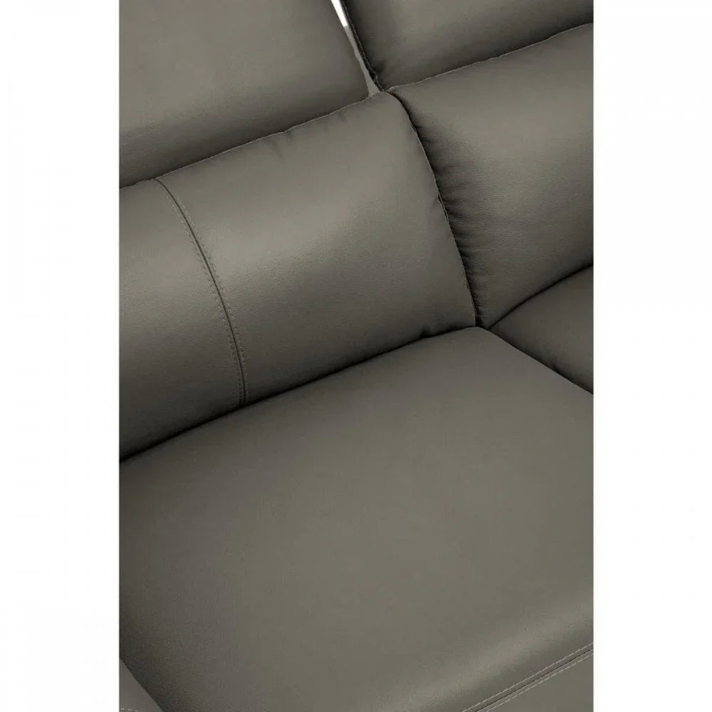 Shelby 2 Seat Grey Leather Sofa