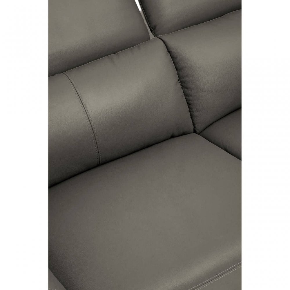 Shelby 2 Seat Grey Leather Sofa