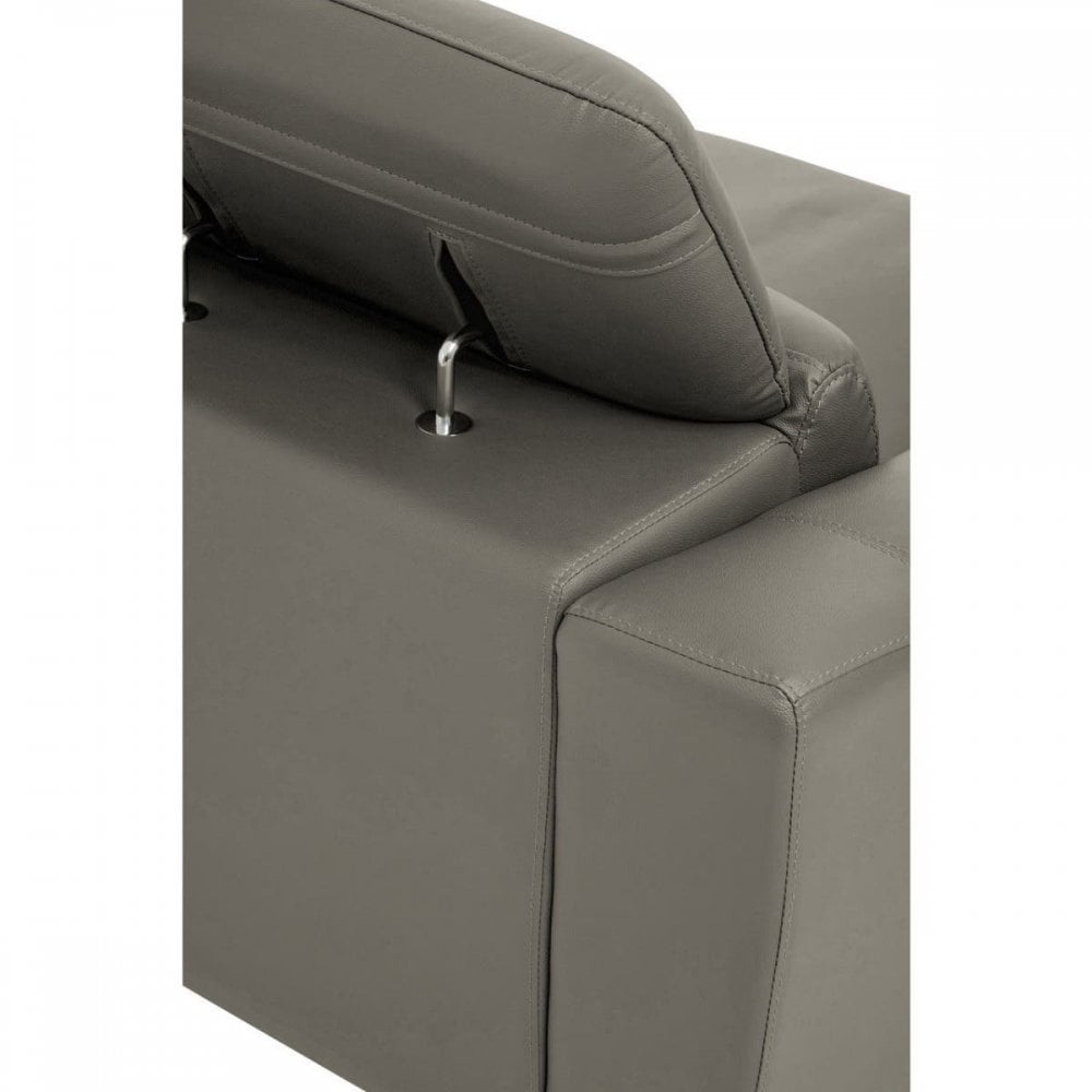 Shelby 2 Seat Grey Leather Sofa