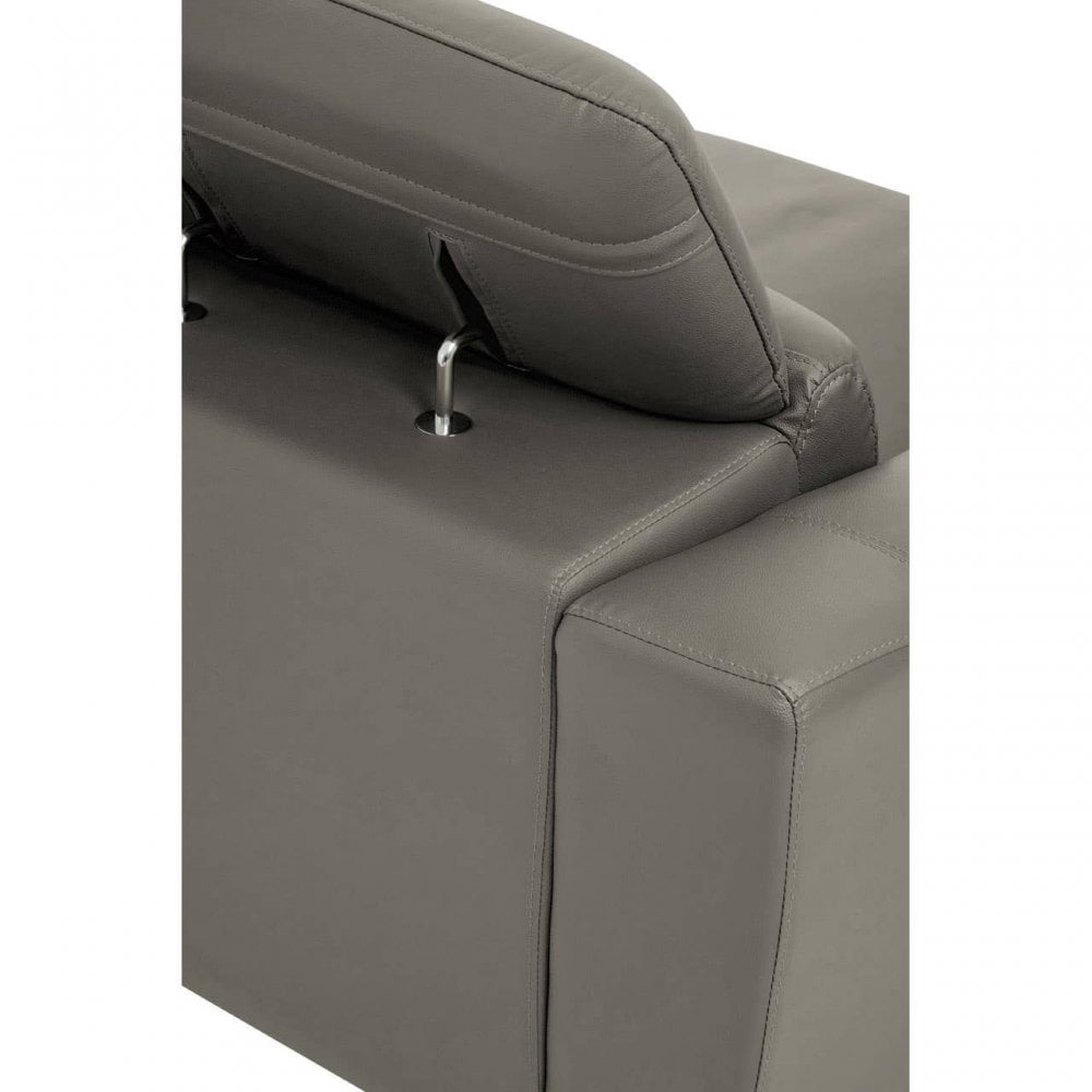 Shelby 2 Seat Grey Leather Sofa