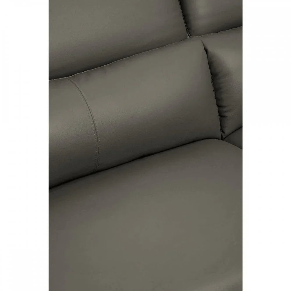 Shelby 3 Seat Grey Leather Sofa