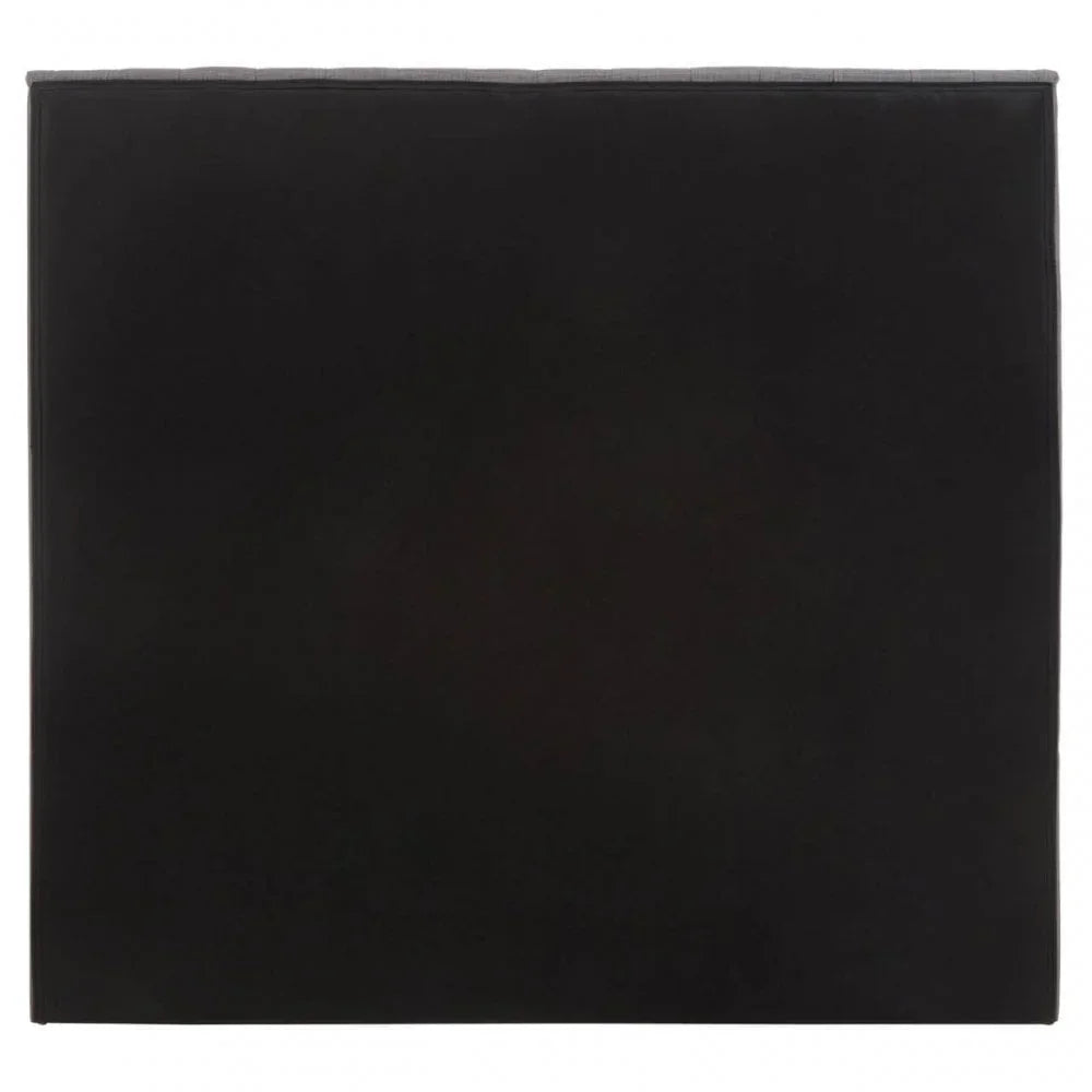 Black upholstered headboard panel with smooth square design