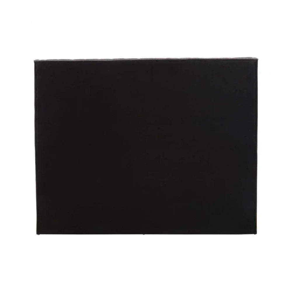 Black upholstered rectangular headboard front view