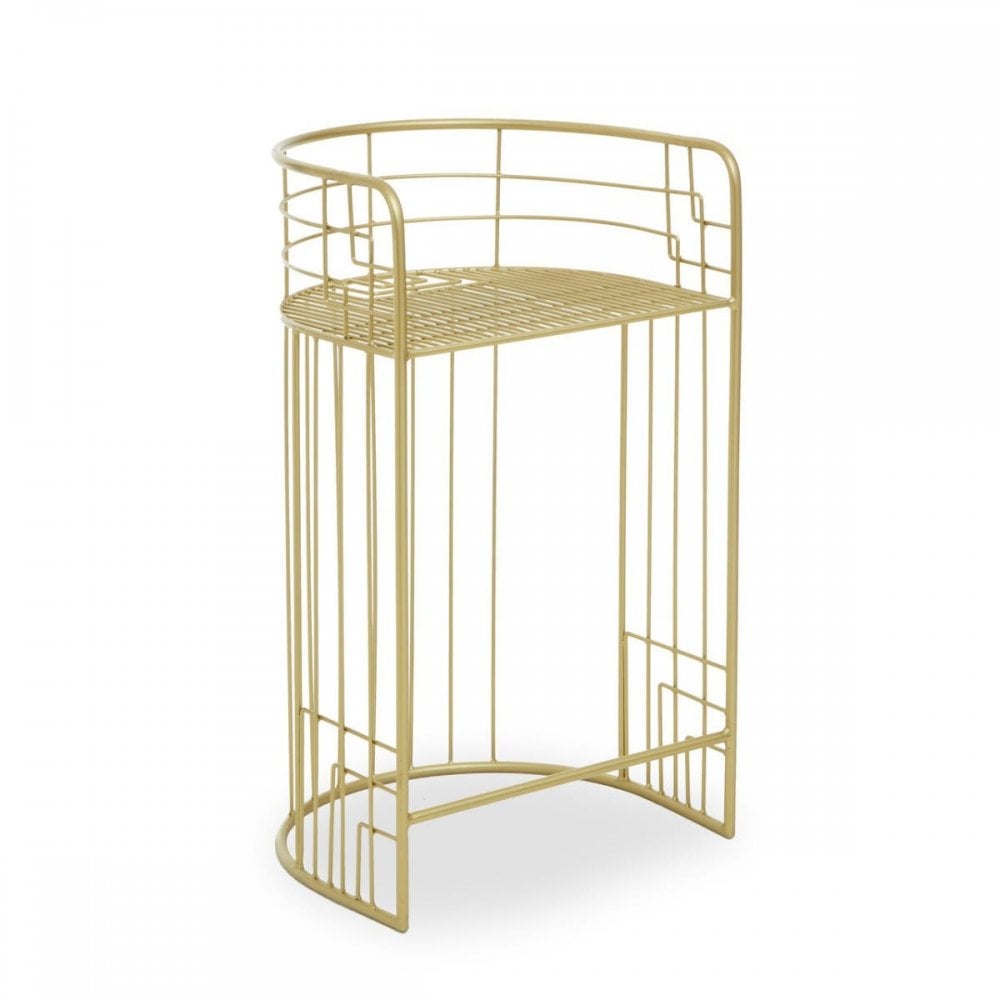 Elsie Gold Finish Lounge Chair